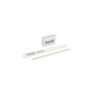 Kodi одноразовий Набир для маникюру (пилка,баф,апельсинова паличка)