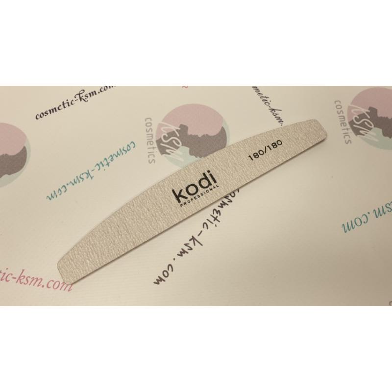Kodi Пилка абразивність 180/180 для нігтів у формі "Півмісяць" колір:сірий